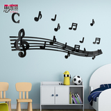 小学音乐教室男女儿童房卡通五线谱音符亚克力3d水晶立体墙贴装饰