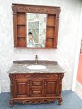 仿古浴室柜欧式卫浴镜柜组合美式洗手盆红橡开放漆卫生间洁具特价