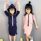 韩版女童2106秋装新款卫衣套装卫衣裙两件套儿童套装百搭时尚潮