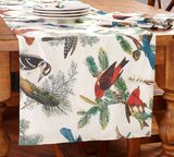 美国直邮 欧式乡村冬季鸟类桌旗 美式复古餐桌桌布厨房装饰品摆件