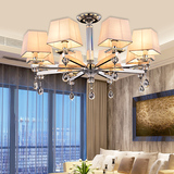 现代简约LED吸顶灯客厅灯水晶灯长方形大气卧室灯不锈钢欧式灯具