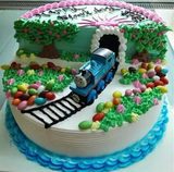 托马斯THOMAS小火车木制 翻糖奶油蛋糕 场景装饰配件 烘焙工模具