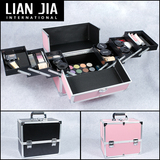 专业大号化妆工具箱超大容量三层美甲纹绣箱跟妆箱彩妆工具箱韩国