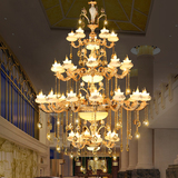 大型锌合金吊灯别墅复式楼客厅灯饰水晶灯餐厅卧室灯具三层吊灯