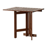 嘟嘟杭州宜家代购IKEA 阿普莱诺 连璧折叠桌户外餐桌 着褐色漆