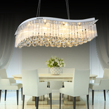 长方形餐吊LED节能环保餐吊灯餐厅吸顶灯简约现代吊灯水晶灯1612