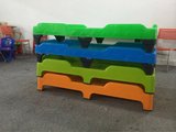新款儿童塑料床幼儿园塑料床宝宝午休床专用叠叠床小床学生床批发