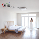 日式纯实木床1.8米白橡木床北欧宜家原木简约现代婚床家具小户型
