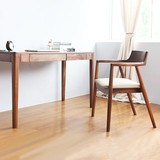 北欧式简约简易电脑桌小户型单人古朴电脑桌实木书房卧室简易书桌