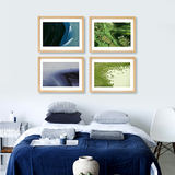 现代抽象大海风景墙壁挂画客厅多联小幅餐厅组合相框画卧室床头画