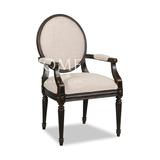 美式实木餐椅新古典欧式雕刻设计师样板房售楼处沙发椅书桌休闲椅