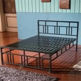 折叠床1.2米1.5米单人铁床铁床架1.8米双人床公寓出租家用铁艺床