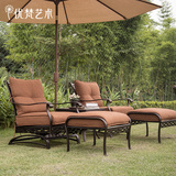 优梵艺术 Lifestyle从容系列庭院休闲椅户外型家具铸铝桌椅组合