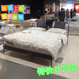 IKEA宜家正品代购科帕达简约时尚床架, 灰色普通双人床 铁艺床