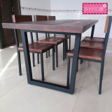 简约宜家咖啡厅实木长方形桌子 美式现代创意写字台餐桌家具组装