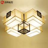 新中式吸顶灯长方形led中式灯具客厅灯简约创意铁艺卧室灯饰餐厅