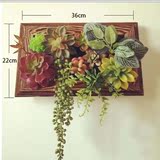 高档仿真绿植墙多肉植物组合创意壁饰挂墙上装饰花艺画框多肉植物