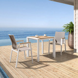 户外庭院家具现代铝合金塔斯林桌椅组合一桌二椅生态木阳台三件套