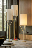 设计师首选现代新中式铁艺古铜色落地灯客厅卧室床头样板房台灯