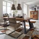 复古铁艺实木餐桌台式家用办公桌写字桌书桌简易台式电脑桌桌子