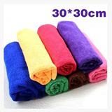 G超细纤维小号方巾 擦车巾 纳米吸水洗车布 汽车清洁毛巾30乘30CM