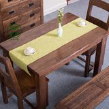 中式实木餐桌椅组合 6人饭桌简约现代长方形方桌1.2米小户型餐桌