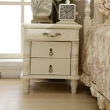 罗曼世家 美式乡村白色床头柜 简约储物收纳床头柜