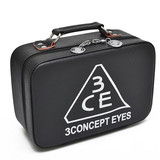 化妆包韩国3CE手提化妆箱 刷包大容量收纳包专业洗漱包手包带镜子