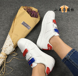 韩国ulzzang学生小白鞋魔术贴运动鞋原宿风韩版潮板鞋女子休闲鞋