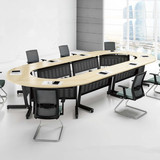 百变办公家具 椭圆会议桌组合简约现代 扇形长条形 折叠培训桌椅