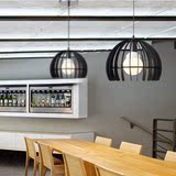 韩式餐厅吊灯铁艺单头南瓜创意灯饰北欧咖啡厅酒吧台卧室书房灯具