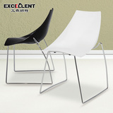现代简约家用塑料餐椅创意休闲户外椅个性座椅咖啡桌椅办公接待椅