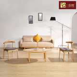 北欧宜家 布艺沙发组合 可拆洗小户型创意沙发 实木框架 日式简约