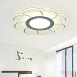 超薄LED卧室吸顶灯圆形 现代简约大气客厅灯 遥控房间书房灯具