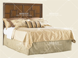 美式乡村 欧式法式实木橡木原木色 小户型 简约现代双人床