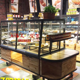 铁质实木面包柜 展示柜 铁高架 不锈钢蛋糕柜台 边柜中岛柜 货架