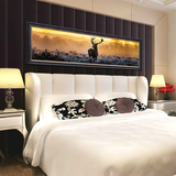 欧式卧室床头画装饰画客厅现代简约沙发背景墙壁画餐厅有框挂画鹿