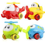 儿童Q版玩具车惯性回力车小汽车工程车飞机直升机婴儿益智玩具