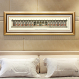 欧式建筑客厅卧室装饰画沙发背景墙有框画 壁画美式风景带框挂画