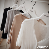 warmo2016夏季新款韩版短袖V领冰麻针织开衫木耳边防晒薄款罩衫女