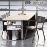 北欧餐桌实木简约现代 创意办公桌子长桌 个性电脑桌 设计师家具