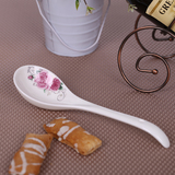 陶瓷汤勺汤匙饭勺韩式大长柄勺子调羹乘汤勺j家用盛汤勺子餐具