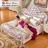 欧式床双人床 法式床高箱储物床 1.8米婚床雕花公主床田园床