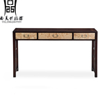 新中式书桌复古电脑桌椅实木书桌水曲柳禅意古典办公桌书房写字台