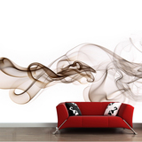 3d立体简约大型壁画 抽象沙发背景墙纸壁纸 无缝丝绸布墙纸烟雾