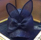 韩国代购时尚甜美蕾丝兔耳朵蝴蝶结棒球帽韩版可爱鸭舌遮阳帽子女