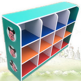 特价幼儿园书包柜 儿童米奇组合玩具架鞋柜杂物柜木制分区收纳柜