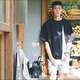 韩国ulzzang东大门男装代购2016新款夏季韩版假两件短袖T恤半袖潮