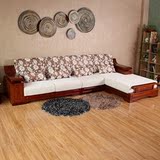 水曲柳简约现代全实木沙发中式实木组合布艺水曲柳沙发客厅家具