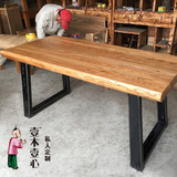 老榆木板吧台板实木桌面板吧台餐桌椅做旧吧台面板咖啡厅吧台定制
